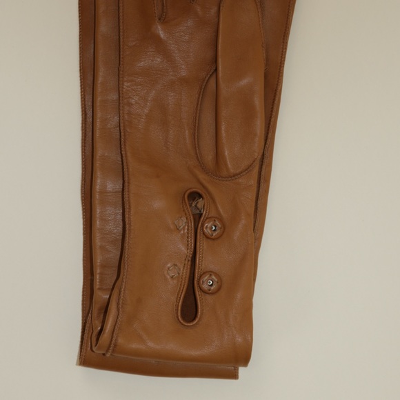 ‼️SALE‼️Prada Tan Over the Elbow Brown Cognac Leather Long Gloves - Picture 9 of 10